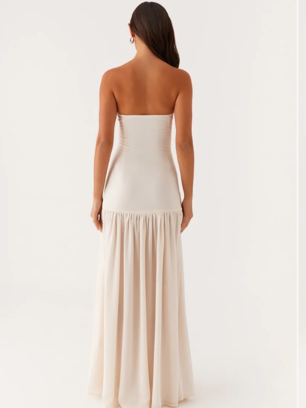NWT Peppermayo Eden Strapless Maxi Dress Ivory - Picture 2 of 6